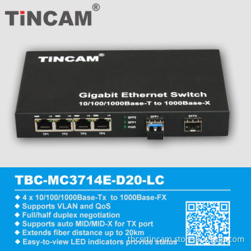 6 Port Gigabit Ethernet Switch (TBC-MC3717E-D20-LC)